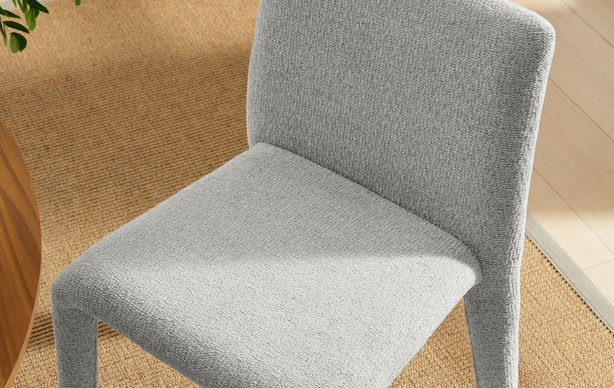 Liora Fabric Upholstered Dining Chair in Dove Gray
