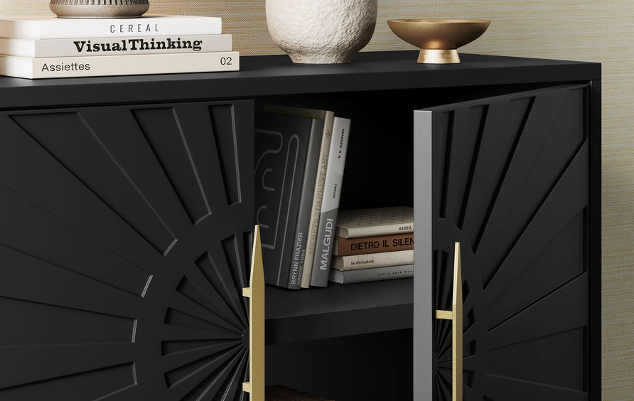Briar 47" Accent Cabinet in Black