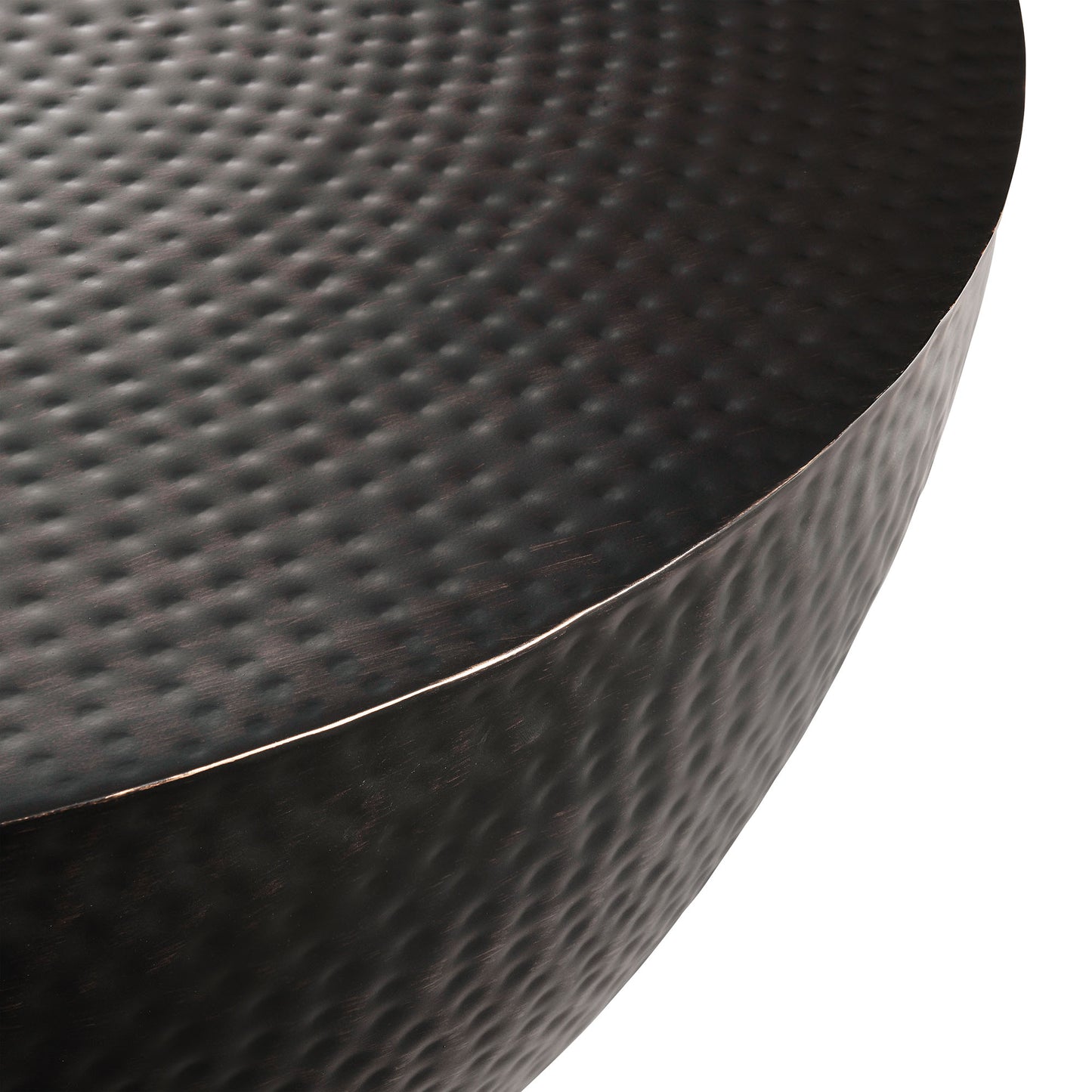 Oisin 32 Inch Metal Hammered Coffee Table in Black