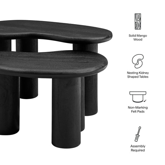Hackney Mango Wood Nesting Coffee Table Set by Furniture For America