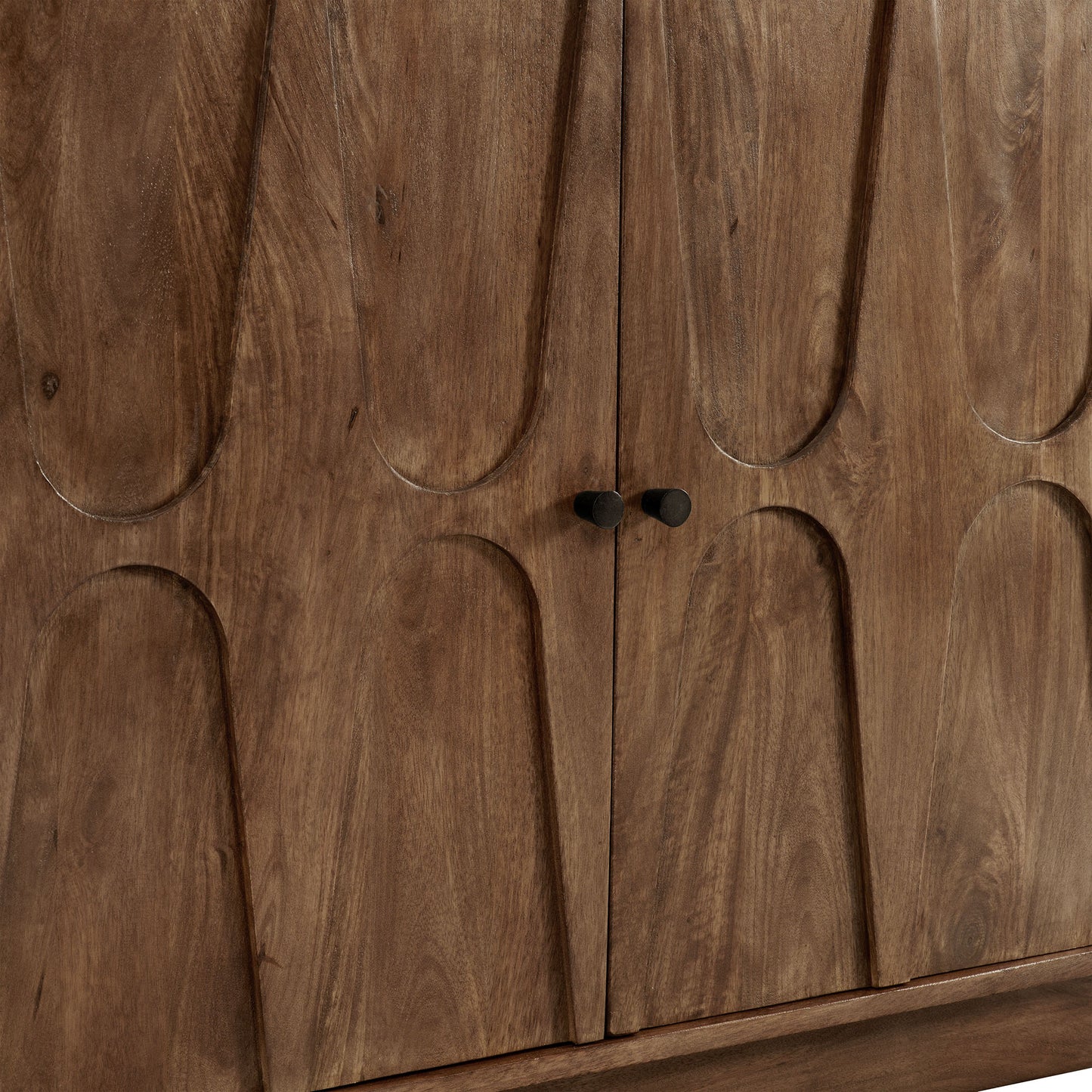 Vadstena 72" Mango Wood Sideboard Cabinet in Walnut