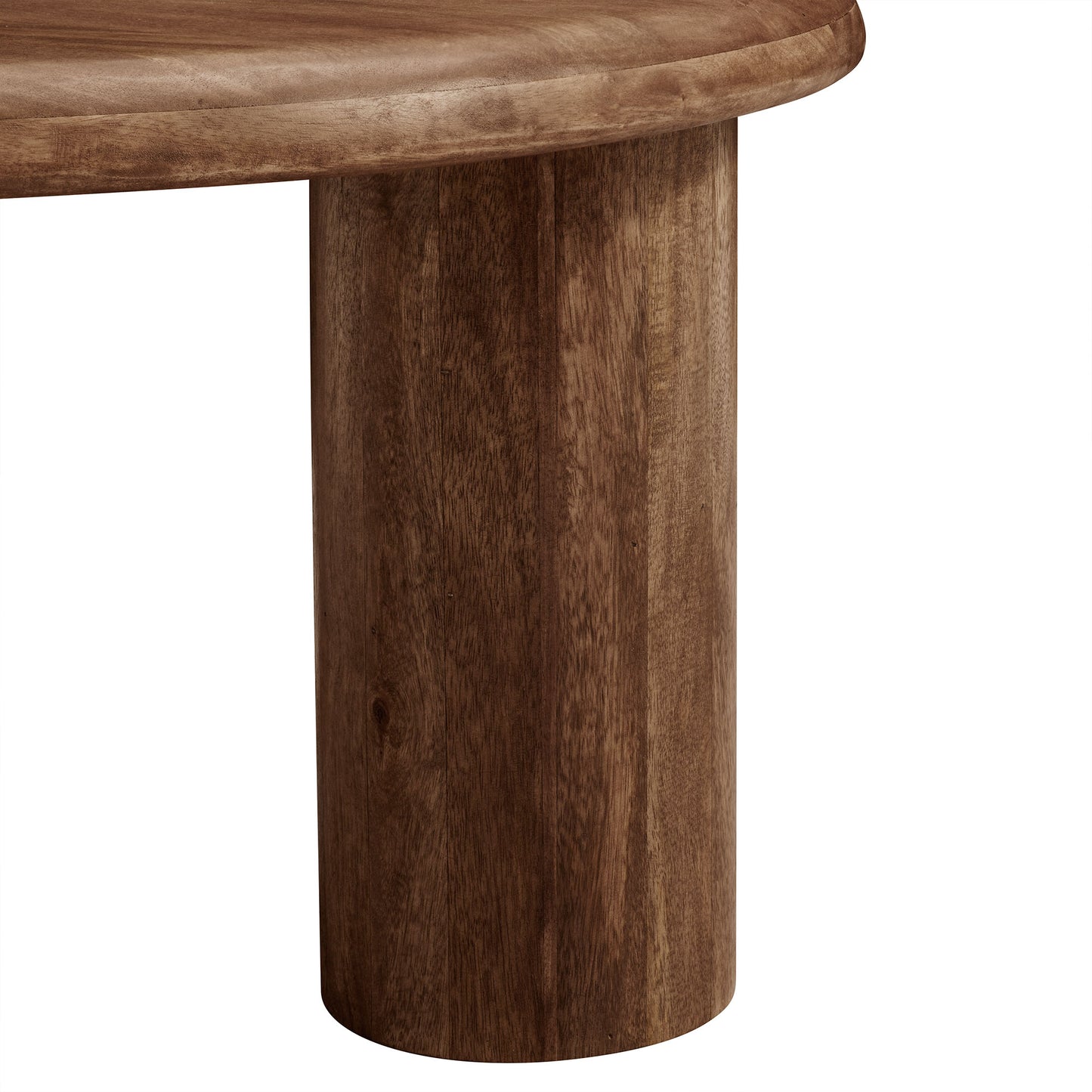Lochlan Round Mango Wood Coffee Table in Walnut