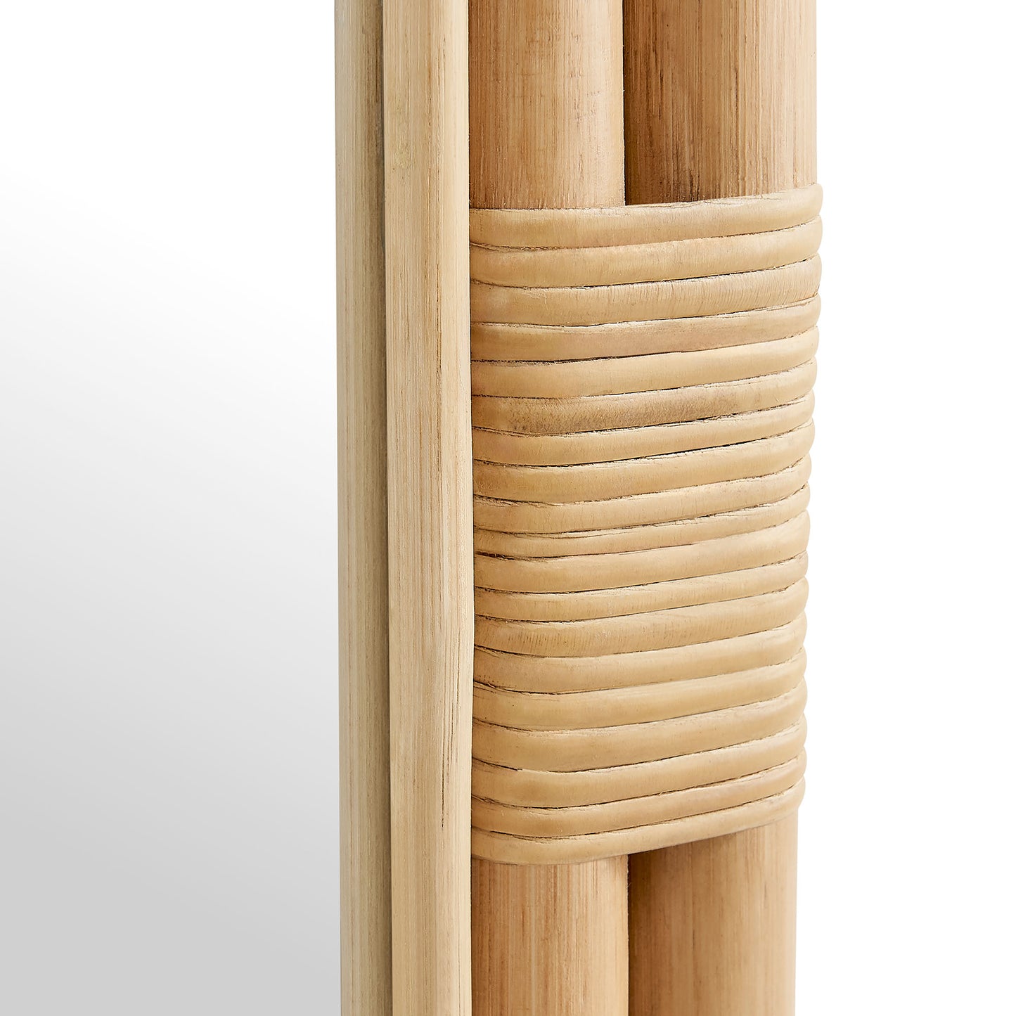 Ezra Oval Rattan Wall Mirror in Natural