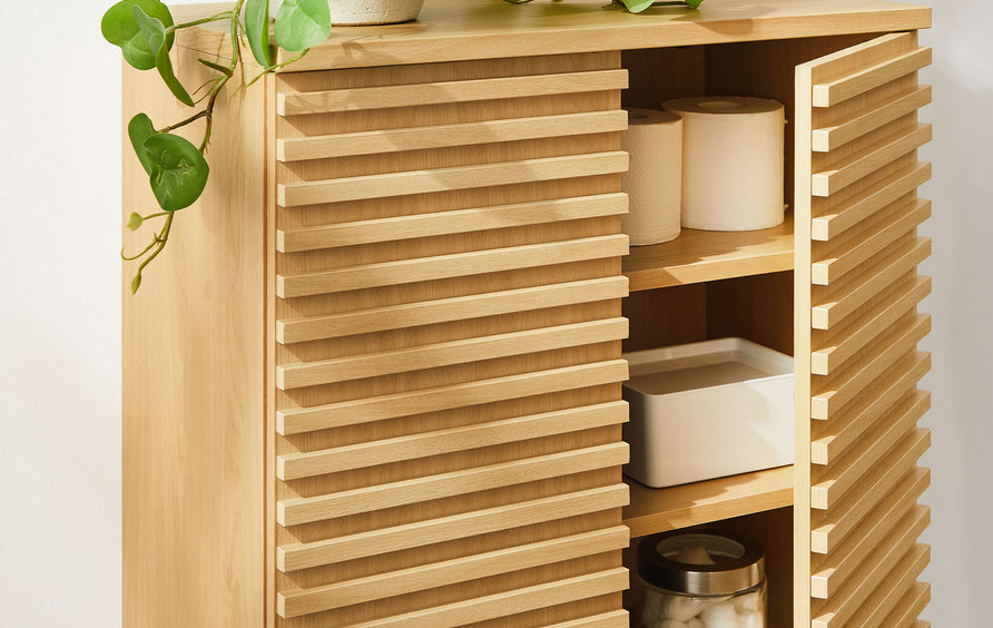 Vera Wall Mounted Bathroom Cabinet in Oak