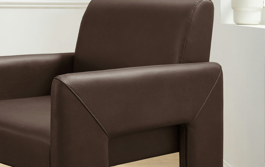 Myrtle Vegan Leather Dining Armchair in Espresso