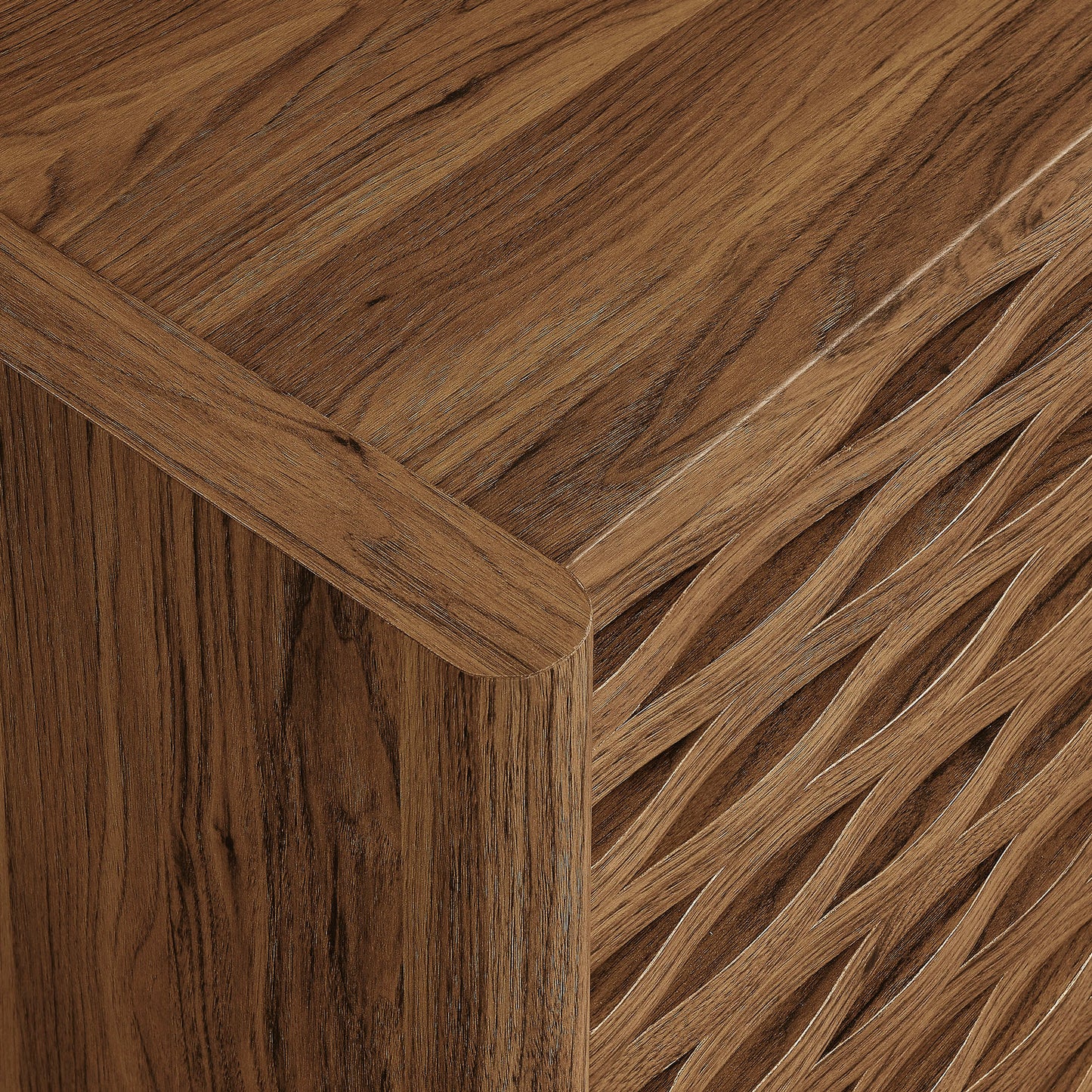 Sol Wave Accent Cabinet in Walnut