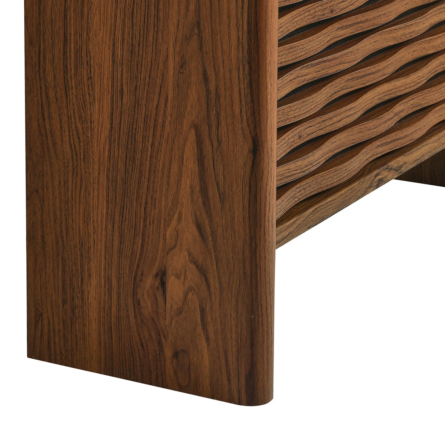 Sol Wave Shoe Cabinet in Walnut