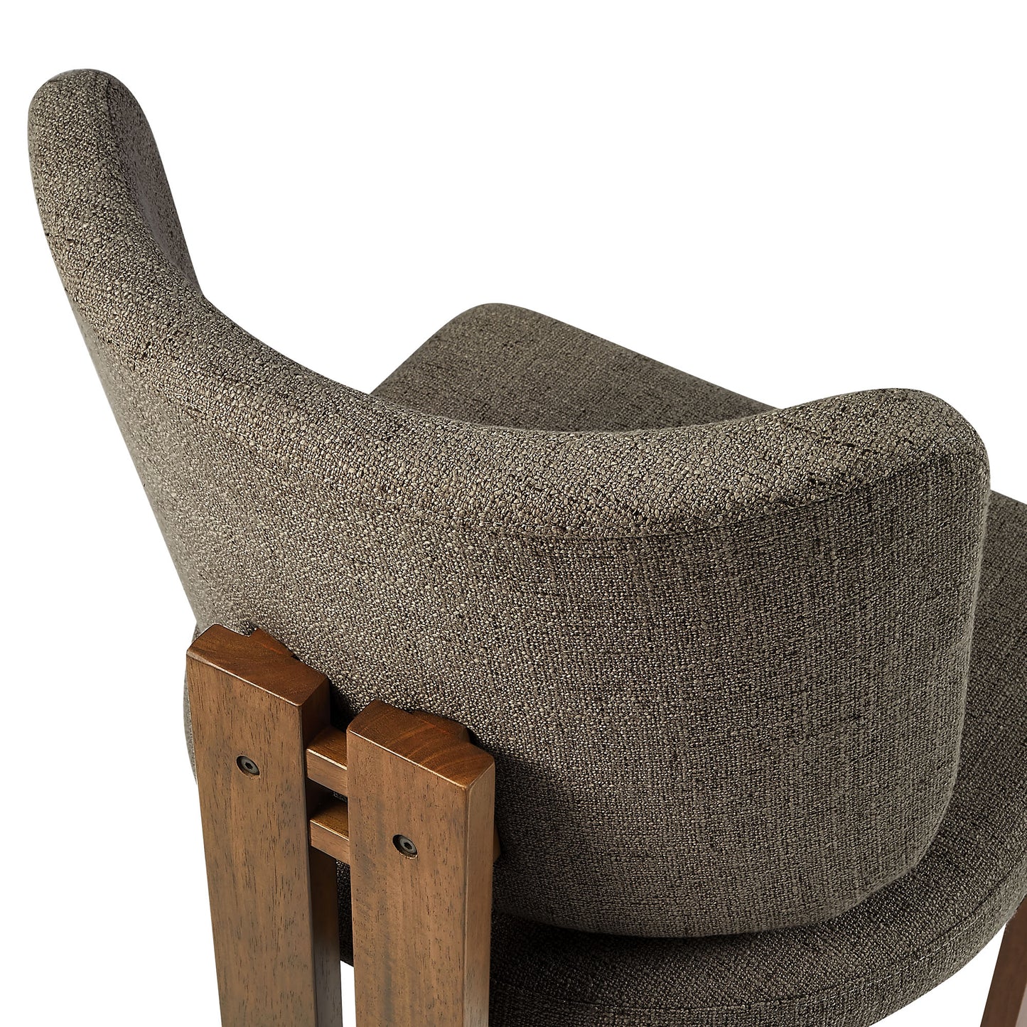 Maize Armless Upholstered Dining Chairs Set Of 2 in Taupe