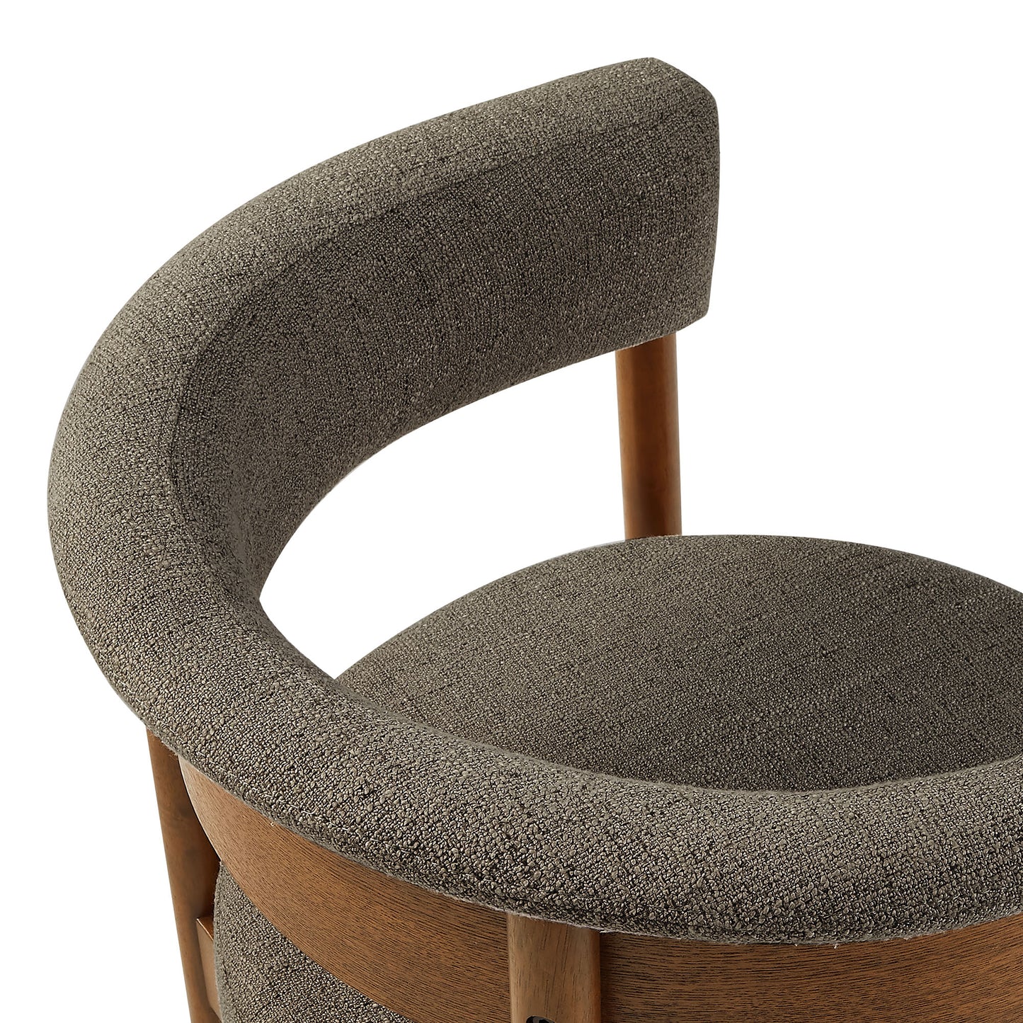 Anya Curved Upholstered Dining Chairs Set Of 2 in Taupe