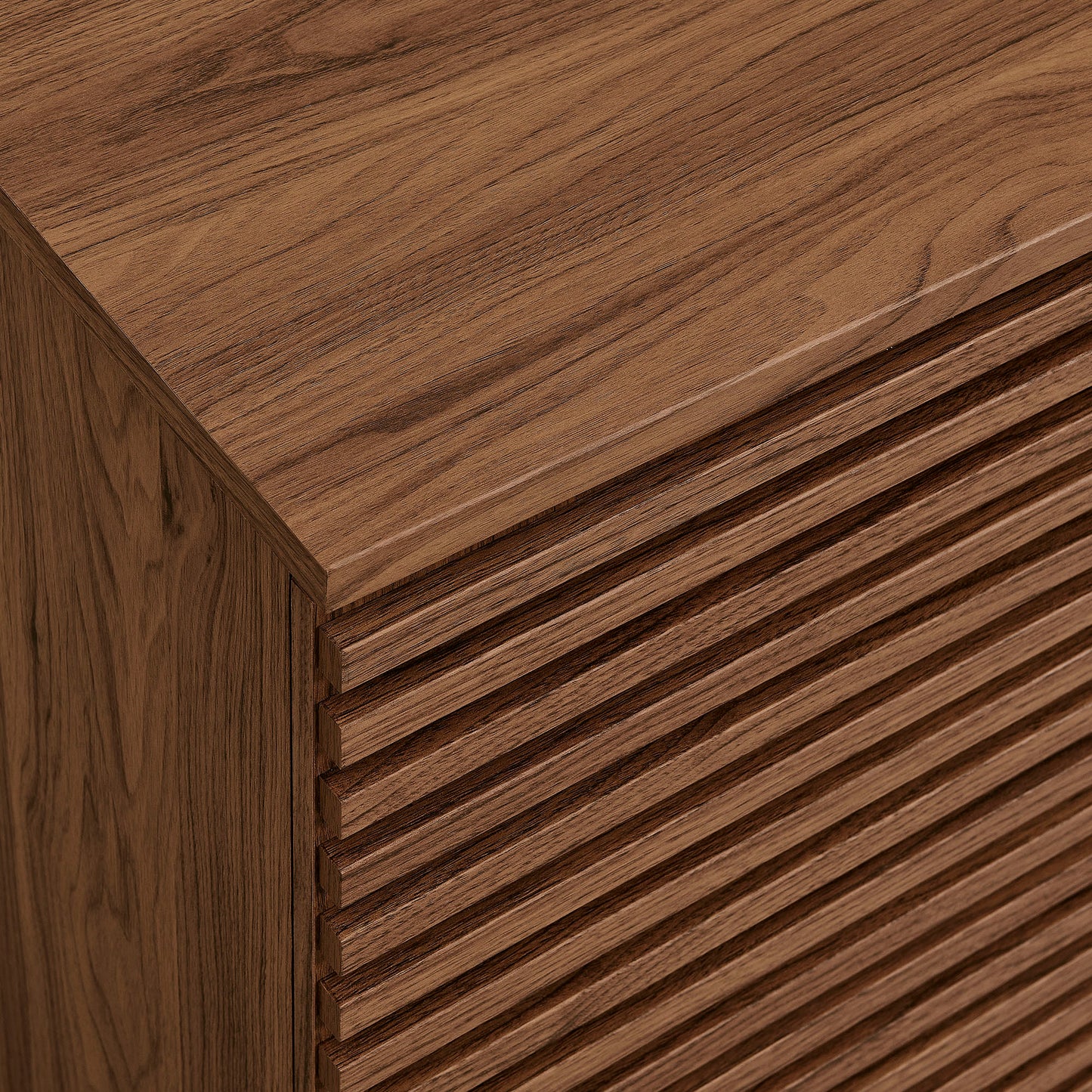Vera 2-Door Fluted Accent Cabinet in Walnut