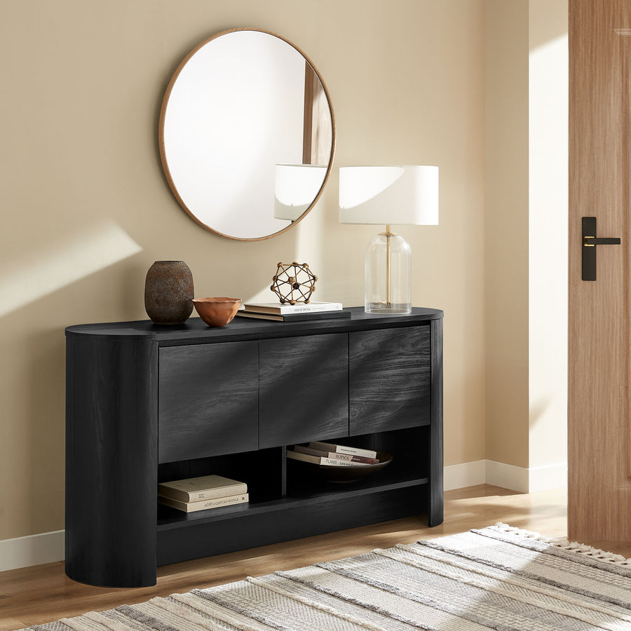 Laurel 62 Inch Oval Sideboard in Black