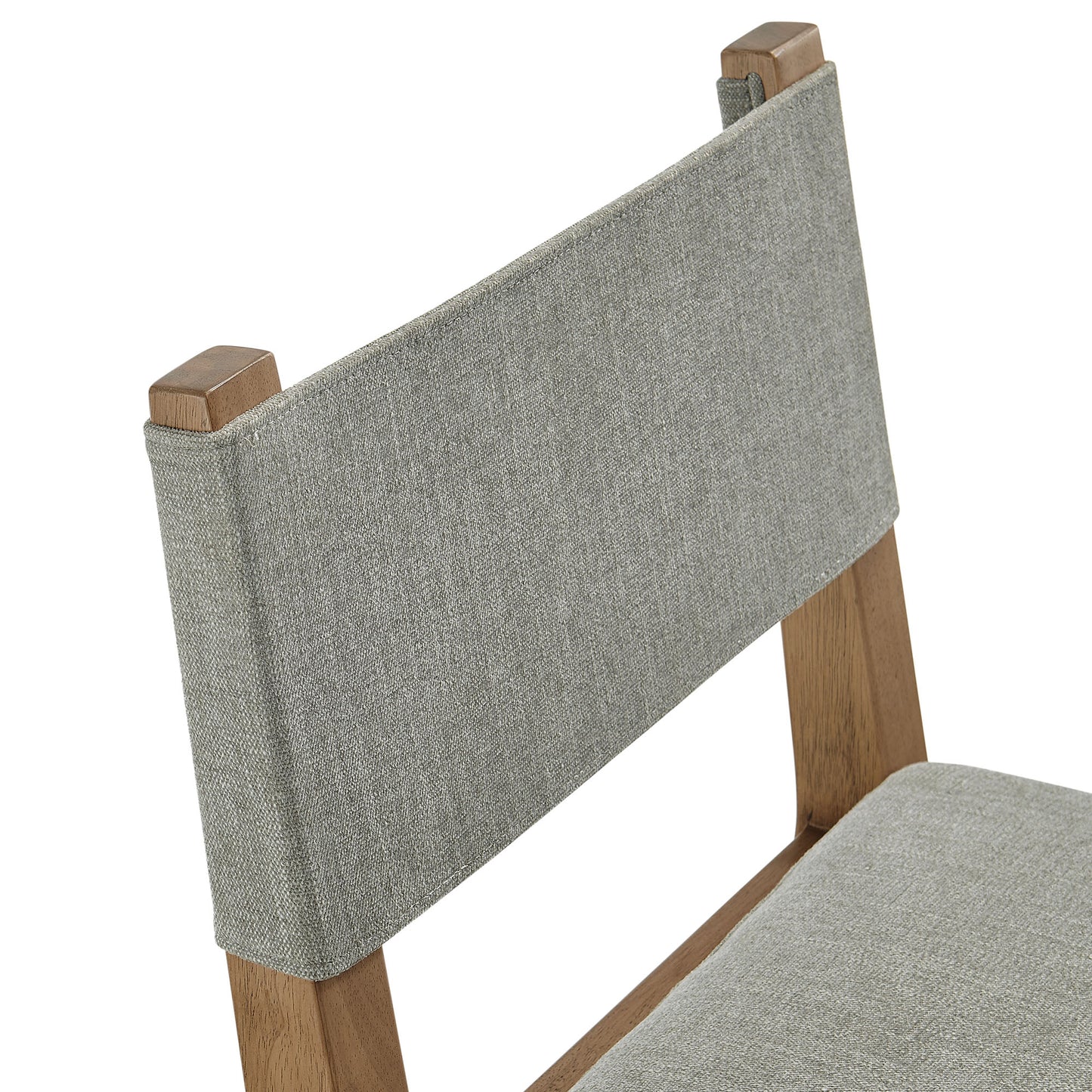 Bora Fabric Upholstered Wood Armless Dining Chair in Wheat