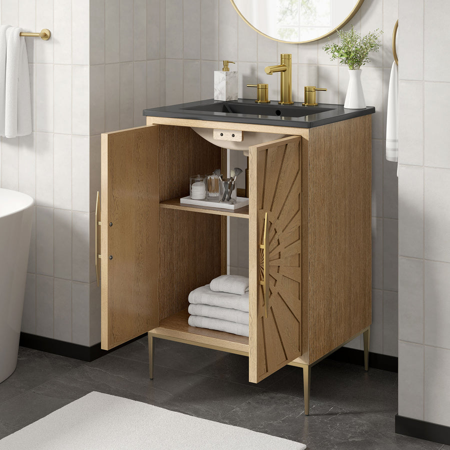 Briar 24" Bathroom Vanity in Oak Black