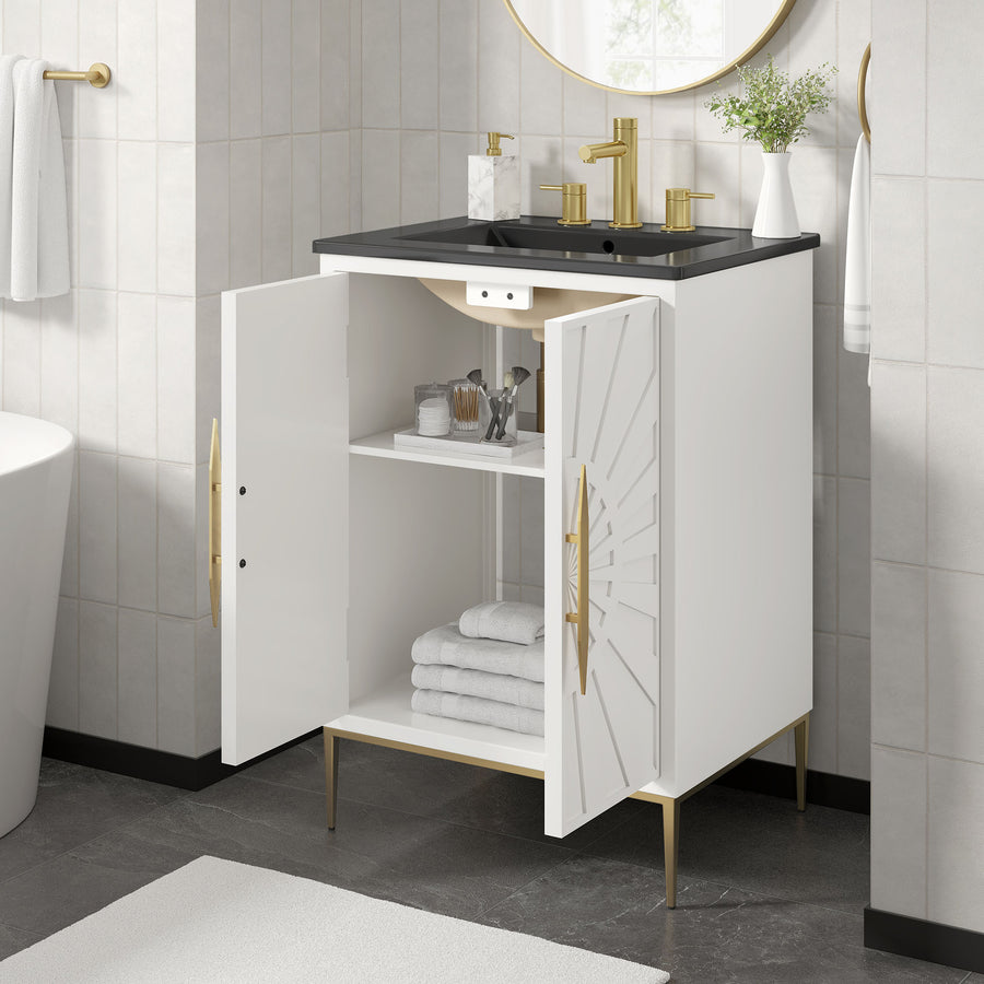 Briar 24" Bathroom Vanity in White Black