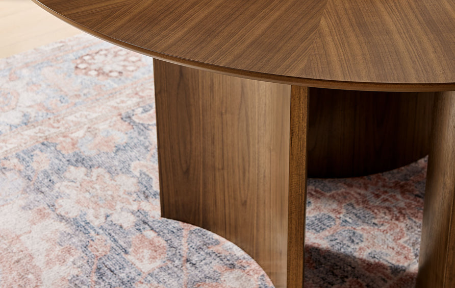 Malahide 54 Inch Round Dining Table in Walnut