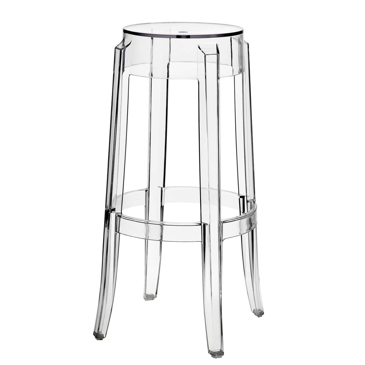 Thistle Bar Stool Backless Set of 2 in Clear
