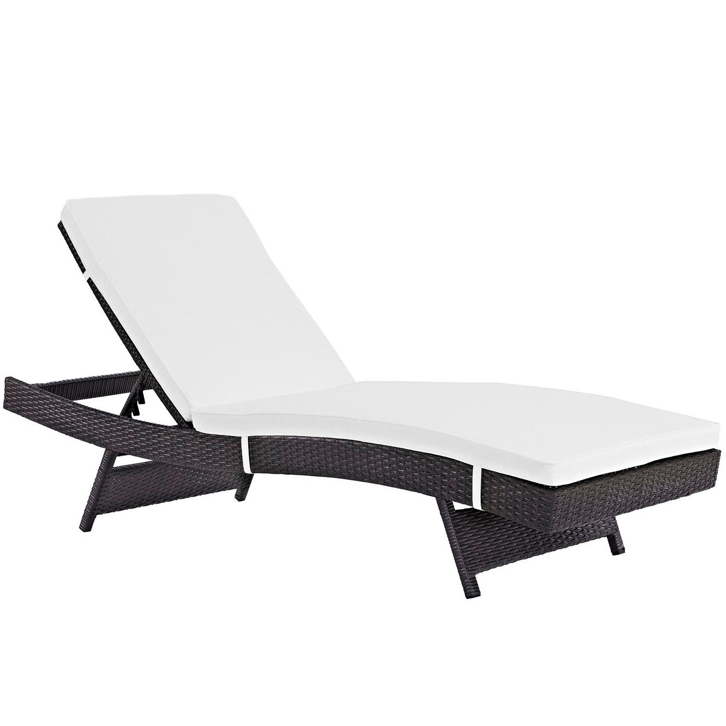 Loen Outdoor Patio Chaise in Espresso White