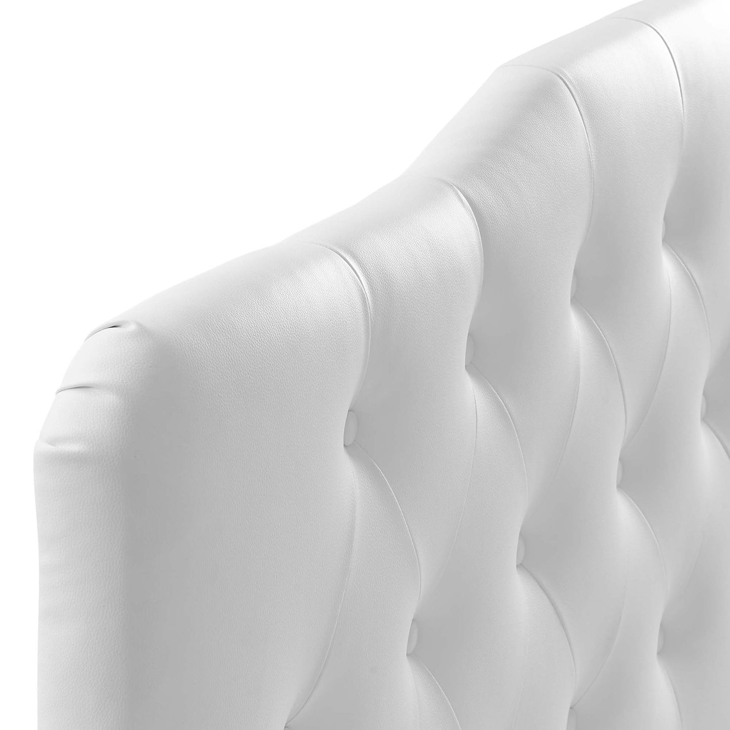 Sage Upholstered Vinyl Queen Headboard in White