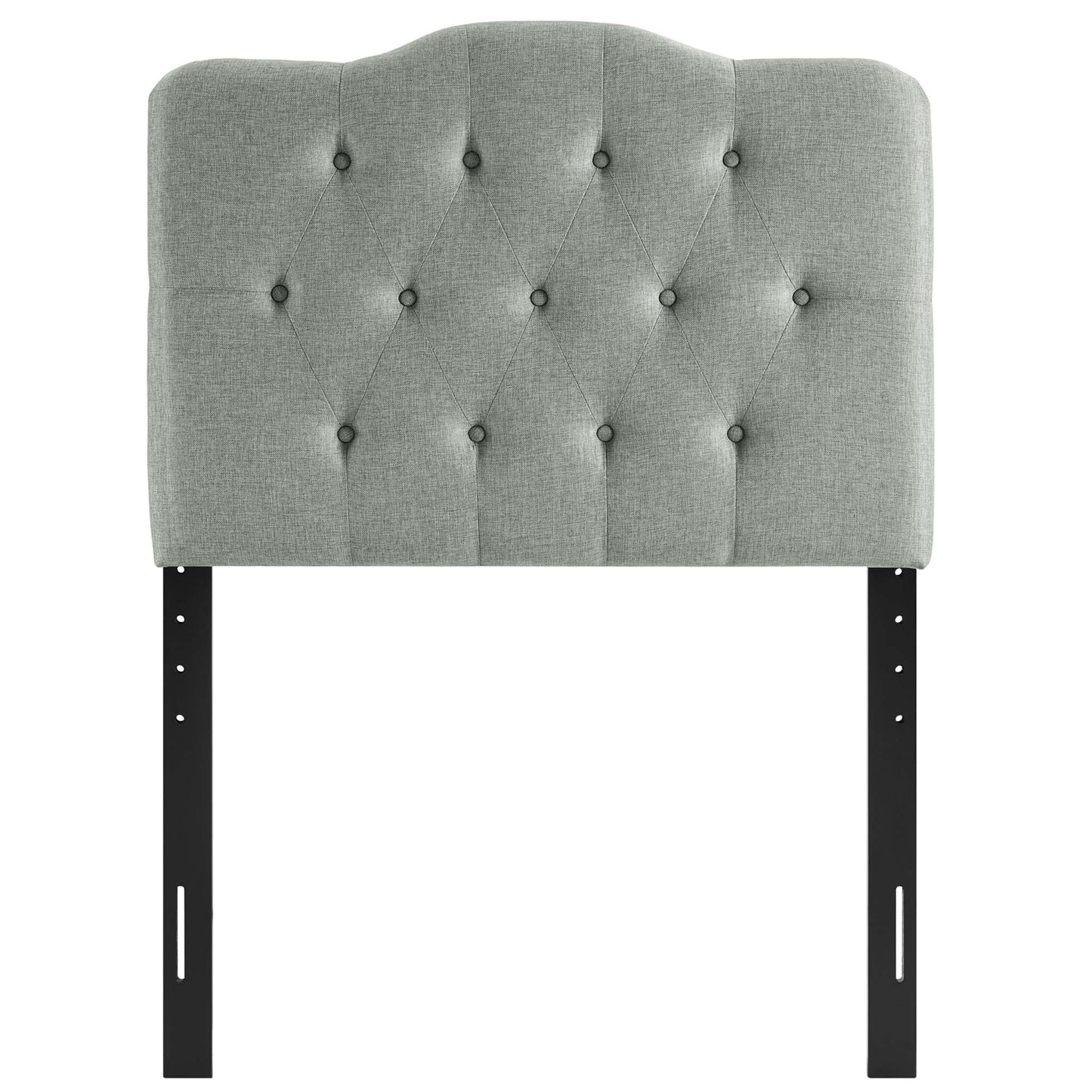 Sage Upholstered Fabric Twin Headboard in Gray