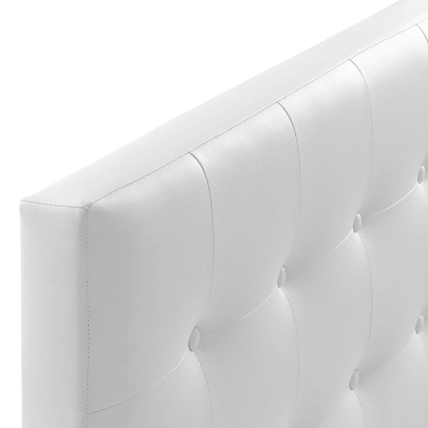Vale Upholstered Vinyl King Headboard in White