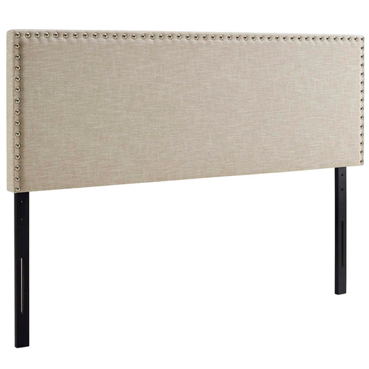 Phoebe Upholstered Fabric Queen Headboard by Furniture For America