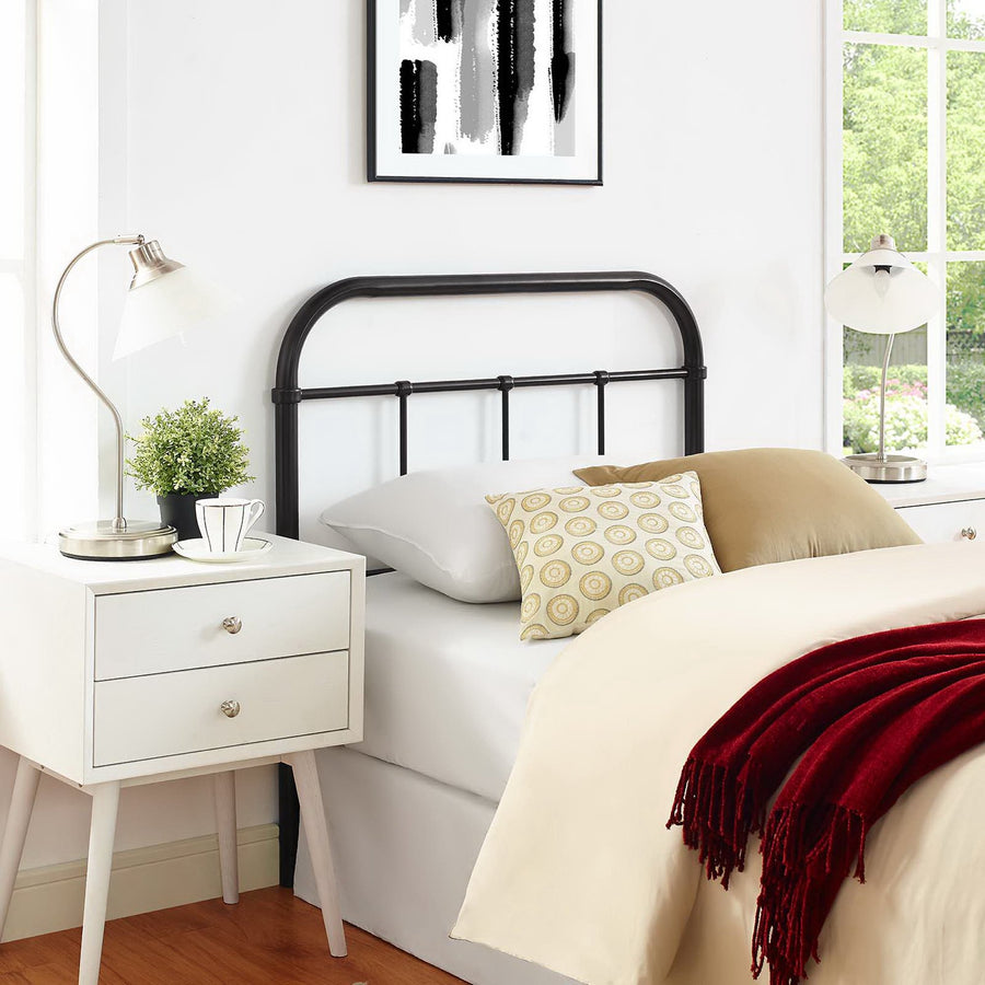 Batik Twin Steel Headboard in Brown