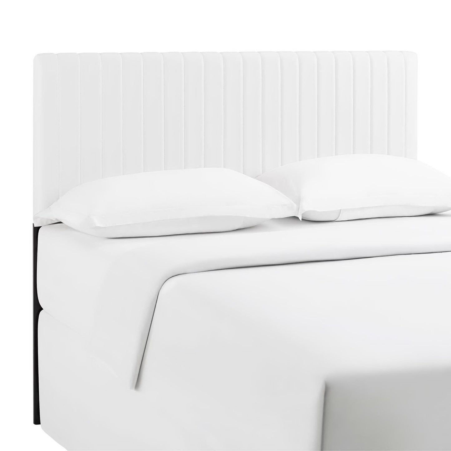 Meadow Faux Leather Full / Queen Headboard in White