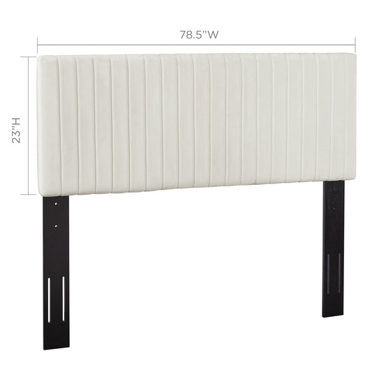 Keira Performance Velvet King/California King Headboard by Furniture For America