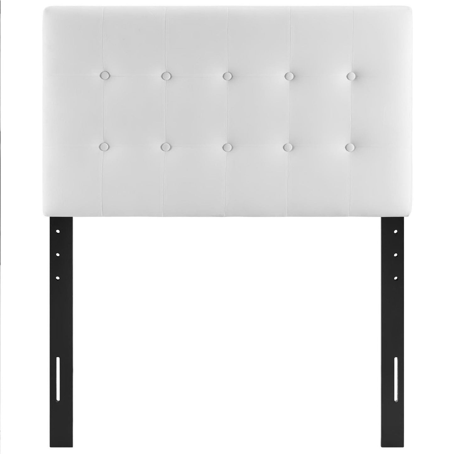 Vale Biscuit Tufted Performance Velvet Twin Headboard in White