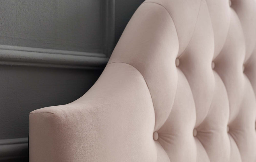 Semillon Diamond Tufted Performance Velvet Queen Headboard in Pink