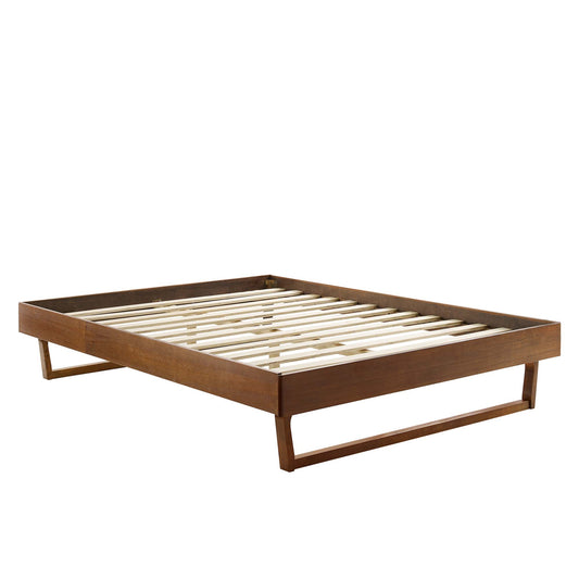Billie Wood King Platform Bed Frame by Furniture For America