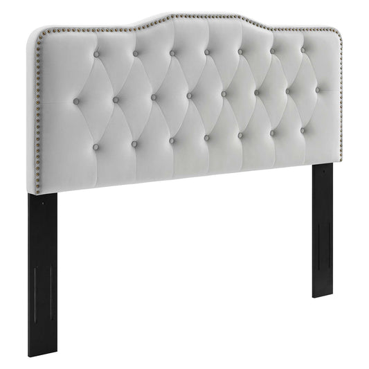 Sophia Tufted Performance Velvet King/California King Headboard by Furniture For America