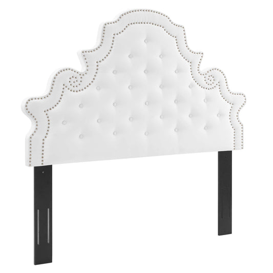 Diana Tufted Performance Velvet Twin Headboard by Furniture For America