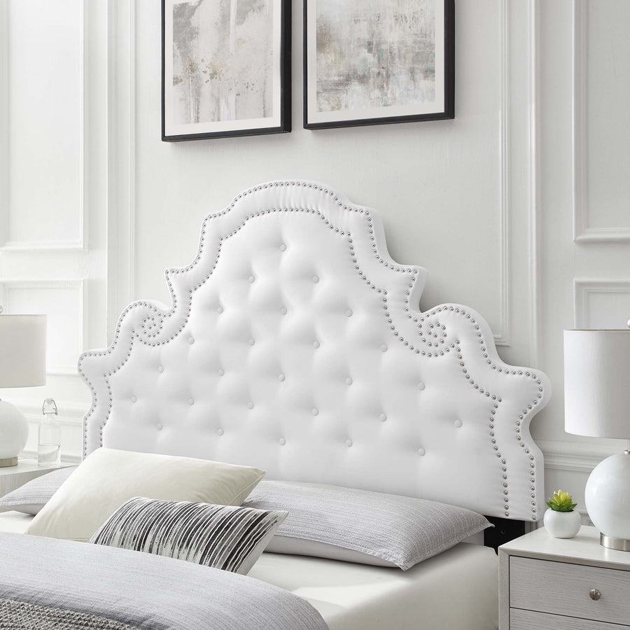 Wilder Tufted Performance Velvet Twin Headboard in White