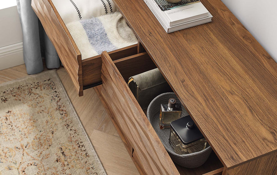 Jaen 6-Drawer Dresser in Walnut