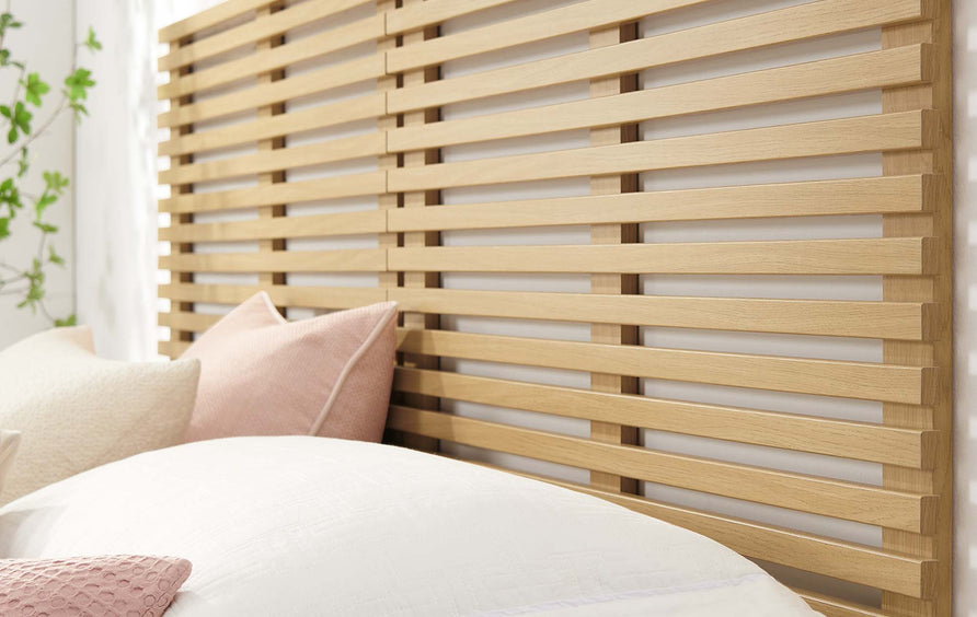 Vera Wall Mount King Headboard in Oak