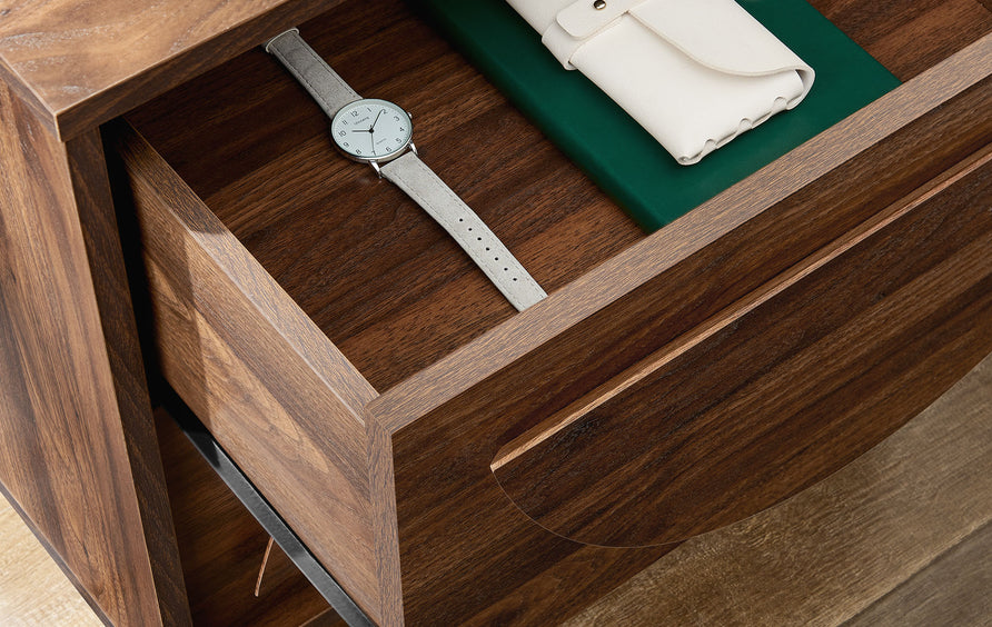 Sedge 2-Drawer Nightstand in Walnut