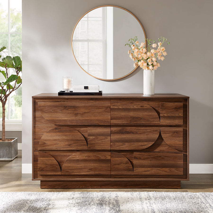 Sedge 6-Drawer Dresser in Walnut