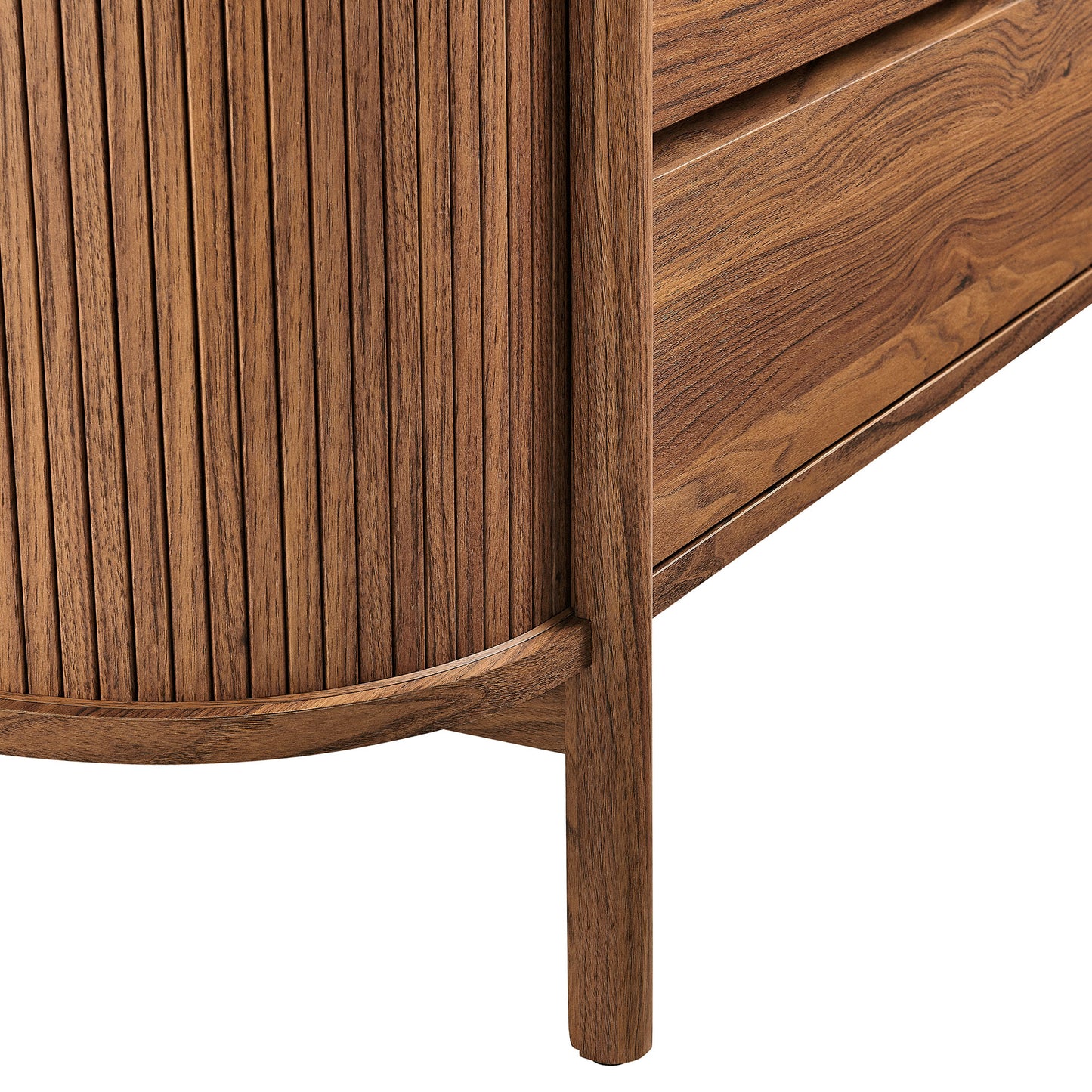Marlon 6-Drawer Curved Dresser in Walnut