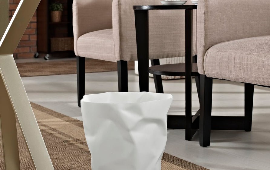 Trujillo Trash Bin in White