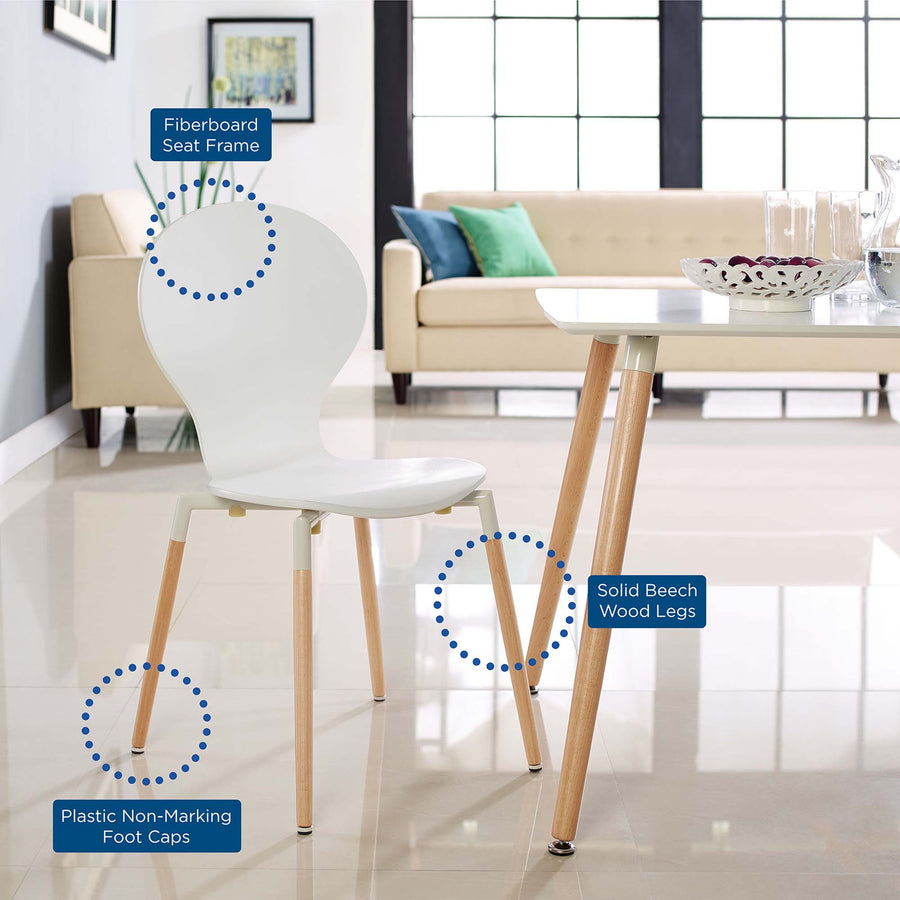 Cholla Dining Wood Side Chair in White