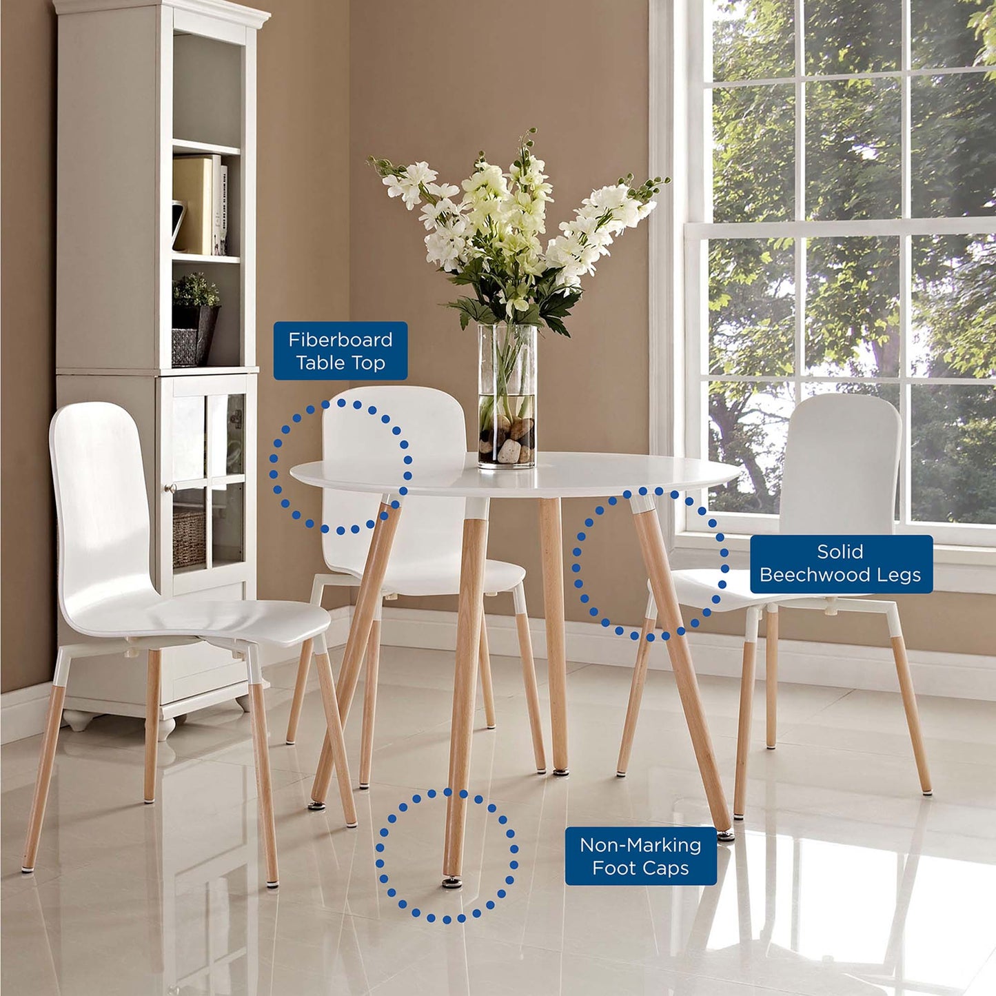 Track Round Dining Table by Furniture For America