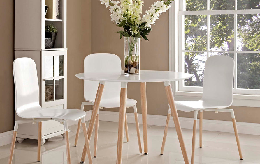 Nyborg Round Dining Table in White