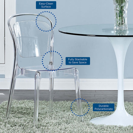 Entreat Dining Side Chair in Clear
