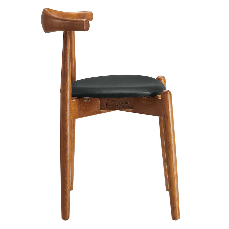 Chenin Dining Side Chair in Dark Walnut Black