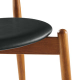 Chenin Dining Side Chair in Dark Walnut Black