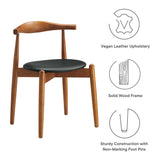 Chenin Dining Side Chair in Dark Walnut Black
