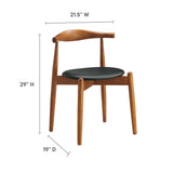 Chenin Dining Side Chair in Dark Walnut Black