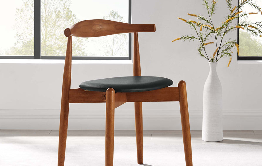 Chenin Dining Side Chair in Dark Walnut Black