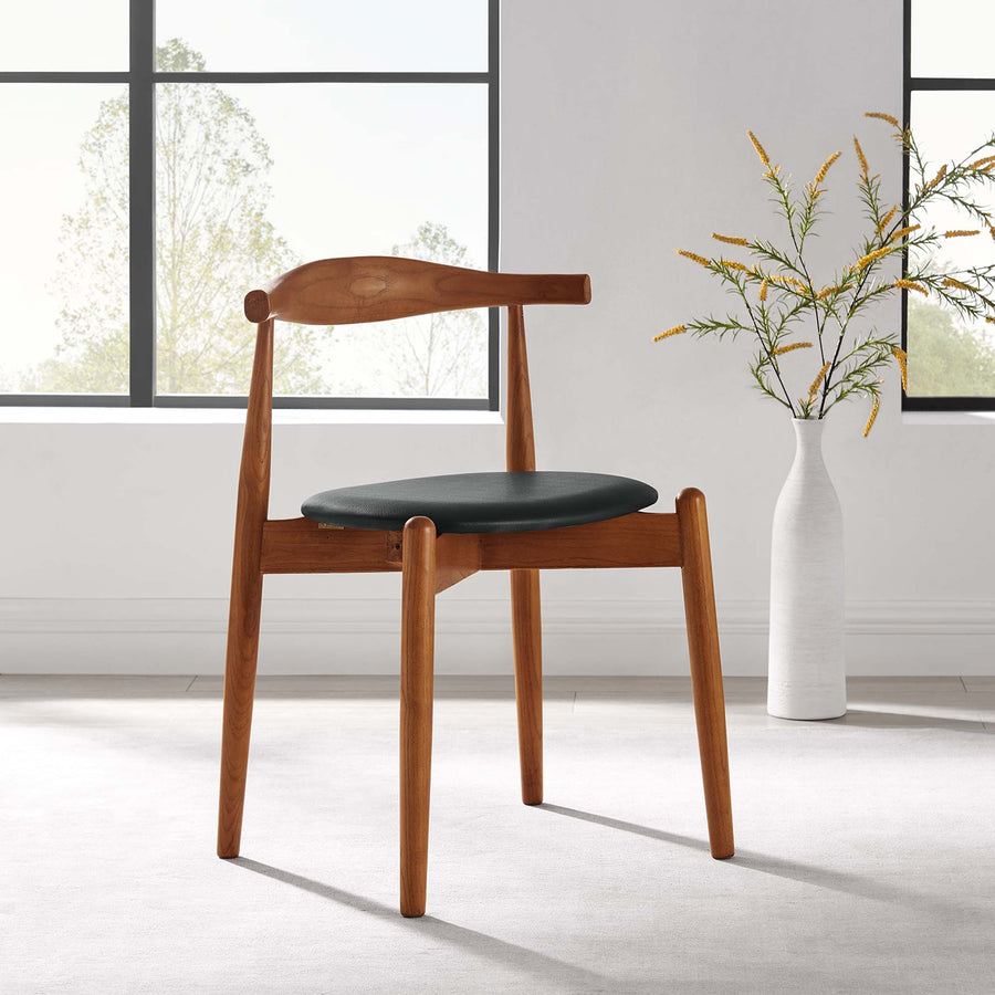 Chenin Dining Side Chair in Dark Walnut Black